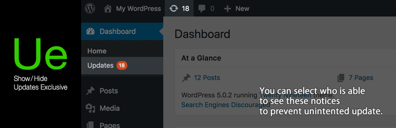 Show/Hide Updates Exclusive Preview Wordpress Plugin - Rating, Reviews, Demo & Download