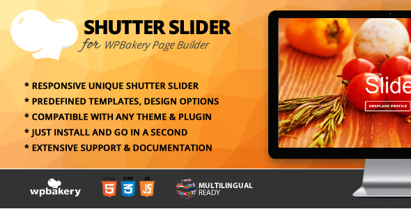 Shutter Slider Addon For WPBakery Page Builder Preview Wordpress Plugin - Rating, Reviews, Demo & Download