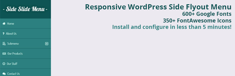 Side Slide Responsive Menu Preview Wordpress Plugin - Rating, Reviews, Demo & Download