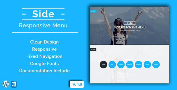 Side – Wordpress Responsive Menu Preview - Rating, Reviews, Demo & Download