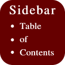 Sidebar Table Of Contents