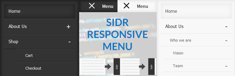 Sidr Responsive Menu Preview Wordpress Plugin - Rating, Reviews, Demo & Download
