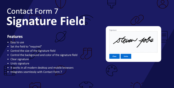 Signature Field For Contact Form 7 Preview Wordpress Plugin - Rating, Reviews, Demo & Download