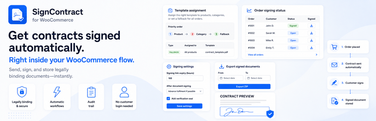 SignContract For WooCommerce Preview Wordpress Plugin - Rating, Reviews, Demo & Download