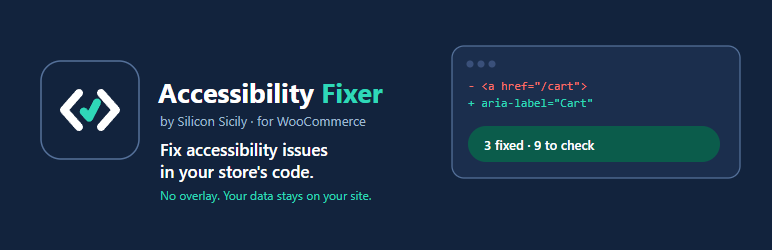 Silicon Sicily Accessibility Fixer For WooCommerce Preview Wordpress Plugin - Rating, Reviews, Demo & Download
