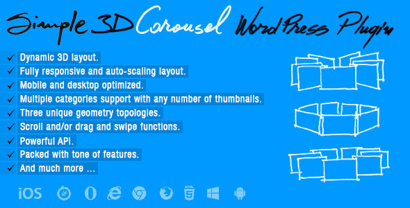 Simple 3D Carousel Wordpress Plugin Preview - Rating, Reviews, Demo & Download