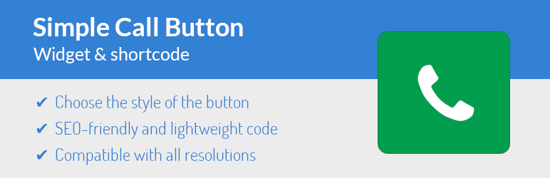 Simple Call Button – Click To Call Now Button Preview Wordpress Plugin - Rating, Reviews, Demo & Download
