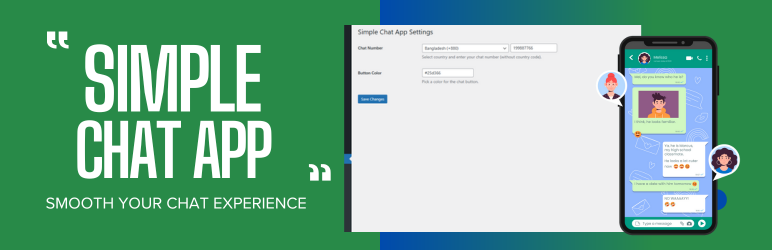 Simple Chat App Preview Wordpress Plugin - Rating, Reviews, Demo & Download