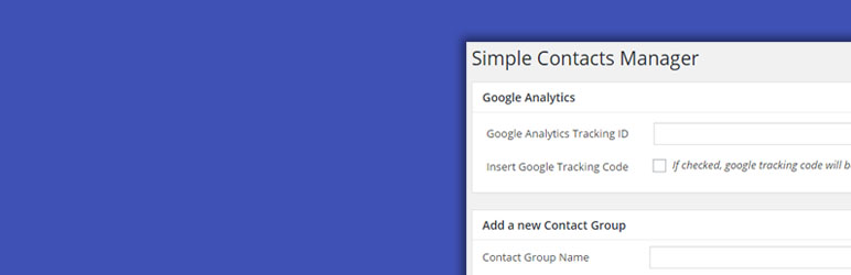 Simple Contacts Manager Preview Wordpress Plugin - Rating, Reviews, Demo & Download