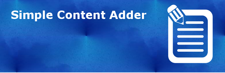 Simple Content Adder Preview Wordpress Plugin - Rating, Reviews, Demo & Download