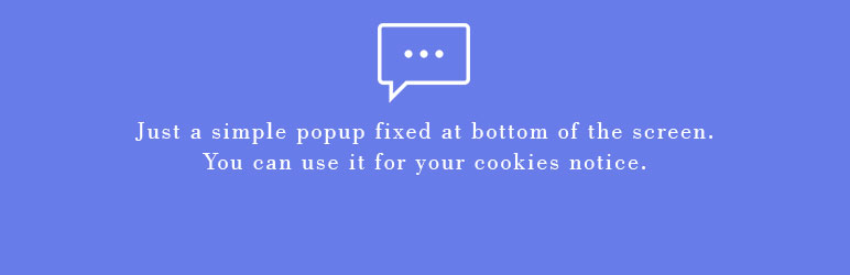 Simple Cookies Notice Preview Wordpress Plugin - Rating, Reviews, Demo & Download