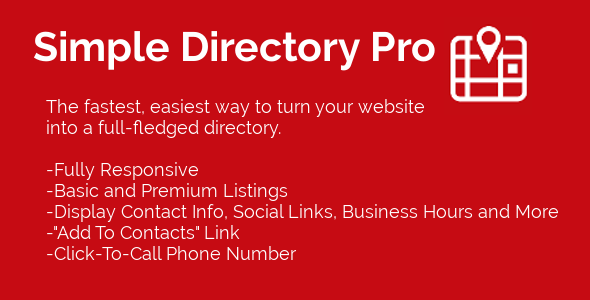 Simple Directory Pro Preview Wordpress Plugin - Rating, Reviews, Demo & Download