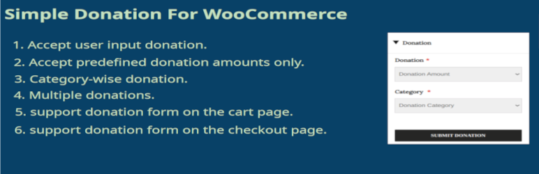 Simple Donation For Woo Lite Preview Wordpress Plugin - Rating, Reviews, Demo & Download