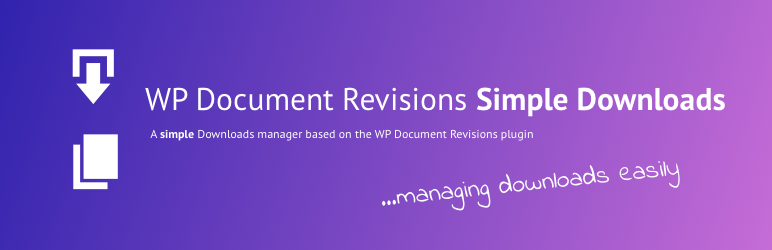 Simple Download Manager For WP Document Revisions Preview Wordpress Plugin - Rating, Reviews, Demo & Download