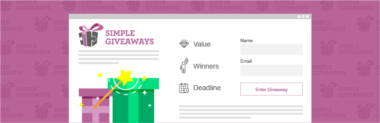 Simple Giveaways – Grow Your Business, Email Lists And Traffic With Contests Preview Wordpress Plugin - Rating, Reviews, Demo & Download