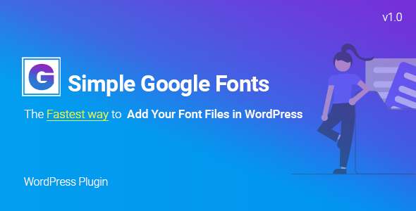 Simple Google Fonts | Web Fonts Manager WordPress Plugin Preview - Rating, Reviews, Demo & Download
