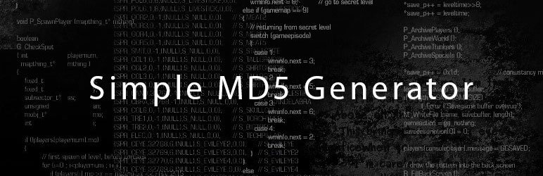 Simple MD5 Generator Preview Wordpress Plugin - Rating, Reviews, Demo & Download
