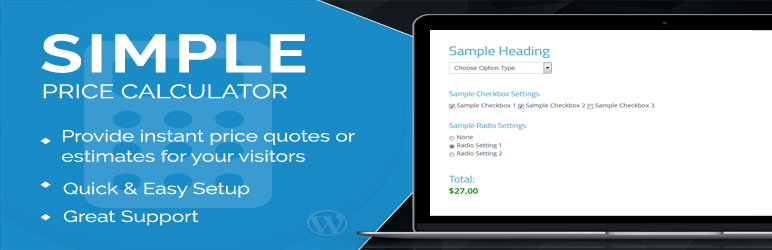 Simple Price Calculator Preview Wordpress Plugin - Rating, Reviews, Demo & Download
