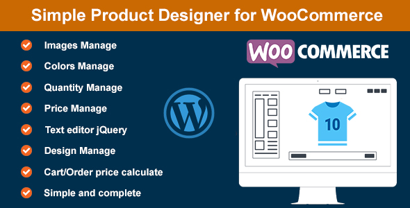 Simple Product Designer For WooCommerce Preview Wordpress Plugin - Rating, Reviews, Demo & Download