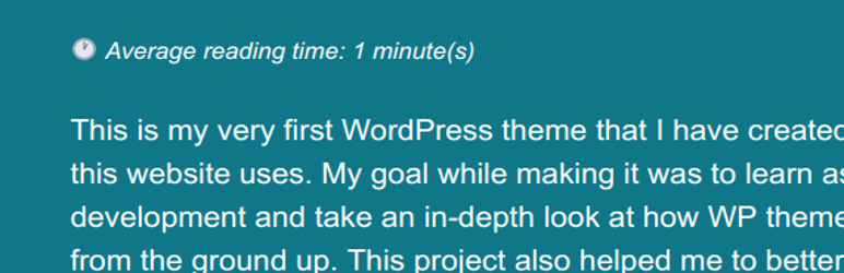 Simple Reading Time Preview Wordpress Plugin - Rating, Reviews, Demo & Download