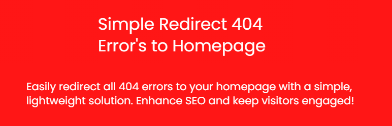 Simple Redirect 404 To Homepage Preview Wordpress Plugin - Rating, Reviews, Demo & Download