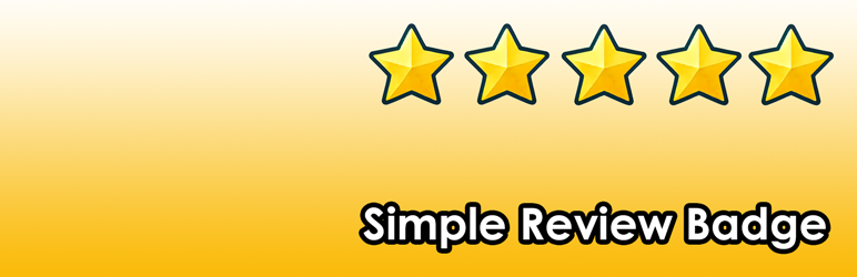 Simple Reviews Badge Preview Wordpress Plugin - Rating, Reviews, Demo & Download