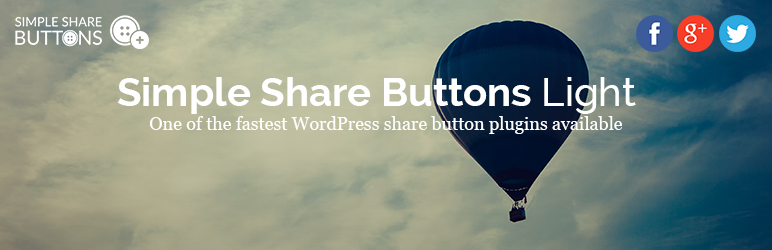 Simple Share Buttons Light Preview Wordpress Plugin - Rating, Reviews, Demo & Download