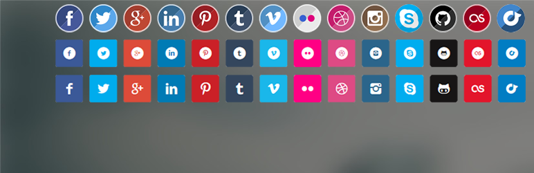 Simple Social Icon Widget Preview Wordpress Plugin - Rating, Reviews, Demo & Download