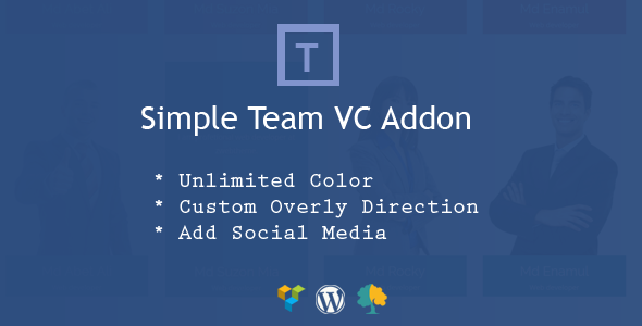 Simple Team VC Addon Preview Wordpress Plugin - Rating, Reviews, Demo & Download