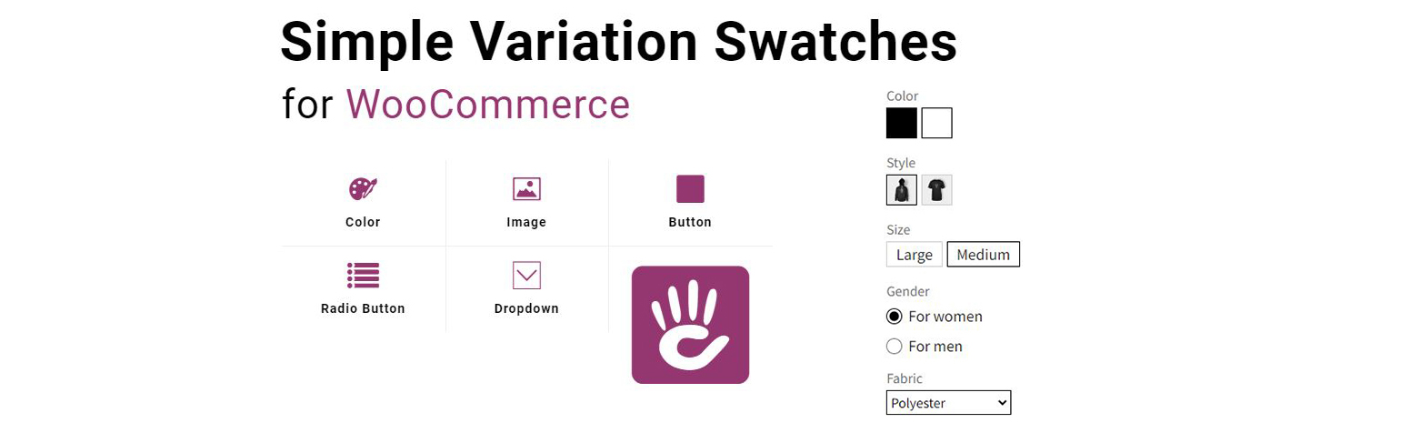Simple Variation Swatches For WooCommerce Preview Wordpress Plugin - Rating, Reviews, Demo & Download
