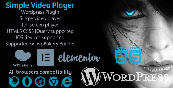 Simple Video Player SvPlayer Plugin For WpBakery And Elementor Builder Preview - Rating, Reviews, Demo & Download
