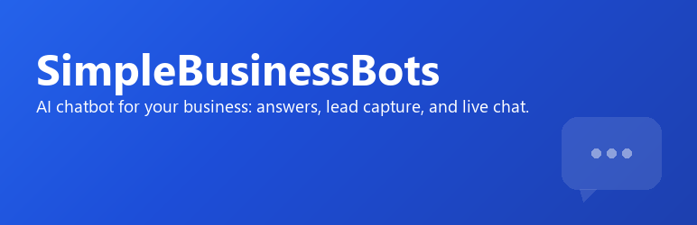 SimpleBusinessBots Chat Preview Wordpress Plugin - Rating, Reviews, Demo & Download