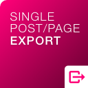 Single Post/Page Export (WXR)