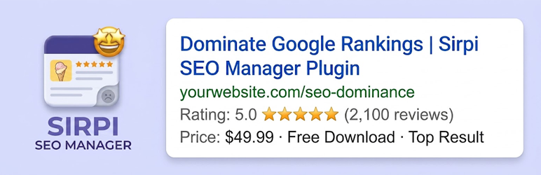 Sirpi SEO Manager Preview Wordpress Plugin - Rating, Reviews, Demo & Download