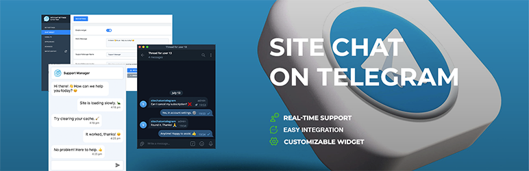 Site Chat On Telegram Preview Wordpress Plugin - Rating, Reviews, Demo & Download