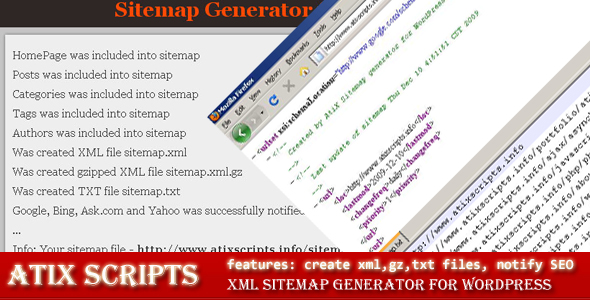 Sitemap Generator Plugin for Wordpress (Google Sitemap) Preview - Rating, Reviews, Demo & Download