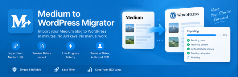 Siteskyline Content Importer For Medium Preview Wordpress Plugin - Rating, Reviews, Demo & Download