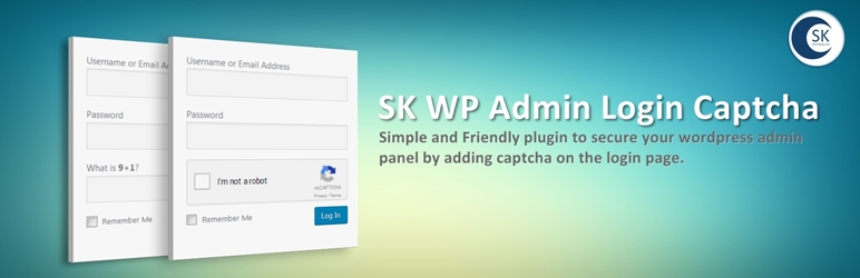SK WP Admin Login Captcha Preview Wordpress Plugin - Rating, Reviews, Demo & Download