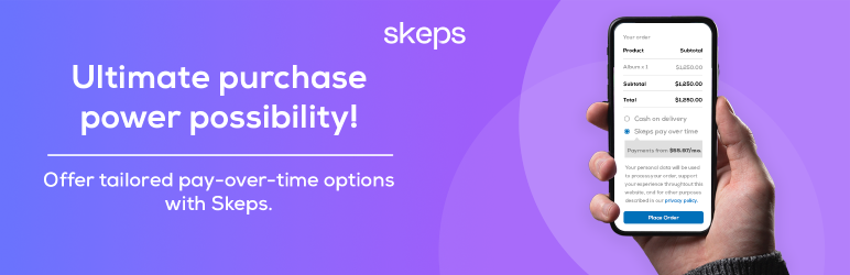 Skeps Pay-Over-Time Preview Wordpress Plugin - Rating, Reviews, Demo & Download