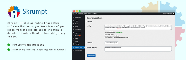 Skrumpt Lead Form Preview Wordpress Plugin - Rating, Reviews, Demo & Download