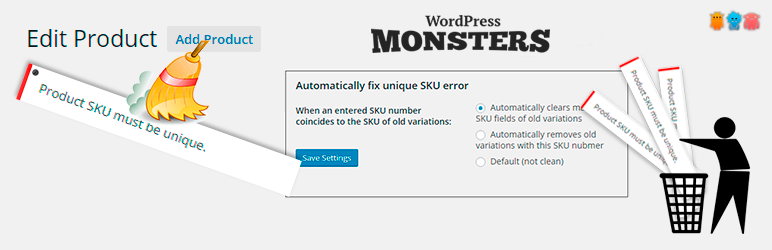 SKU Error Fixer For WooCommerce Preview Wordpress Plugin - Rating, Reviews, Demo & Download