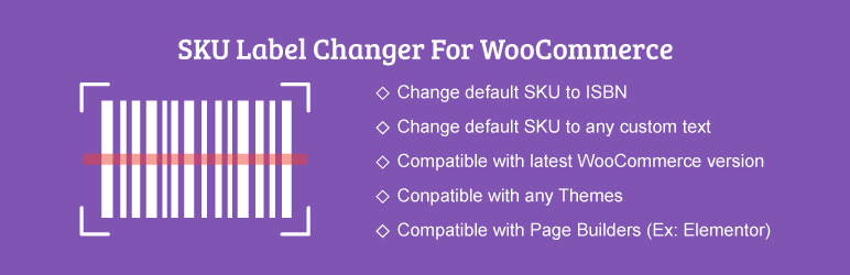 SKU Label Changer For WooCommerce Preview Wordpress Plugin - Rating, Reviews, Demo & Download