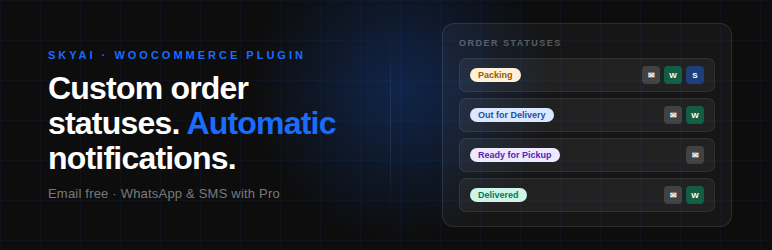 SkyAI Order Notifications For WooCommerce Preview Wordpress Plugin - Rating, Reviews, Demo & Download