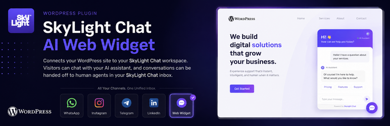 SkyLight Chat AI Web Widget Preview Wordpress Plugin - Rating, Reviews, Demo & Download