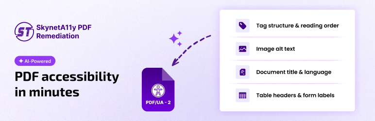 SkynetA11y PDF Remediation Preview Wordpress Plugin - Rating, Reviews, Demo & Download
