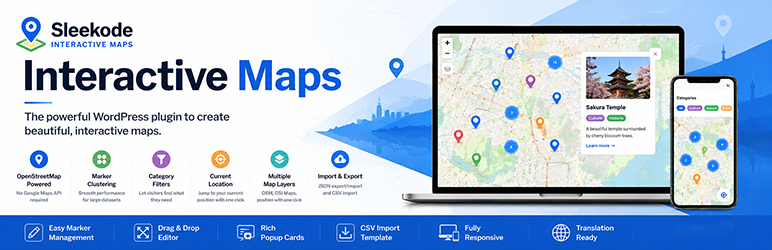 Sleekode Interactive Maps Preview Wordpress Plugin - Rating, Reviews, Demo & Download