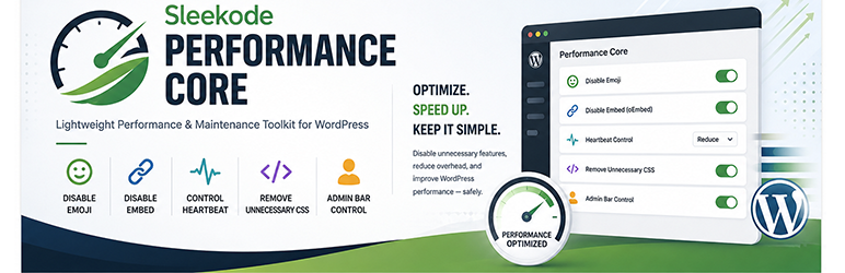 Sleekode Performance Core Preview Wordpress Plugin - Rating, Reviews, Demo & Download