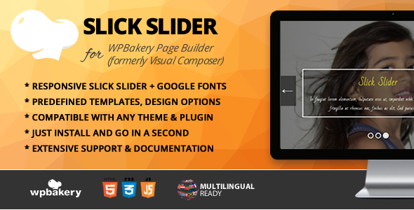 Slick Slider Addon For WPBakery Page Builder Preview Wordpress Plugin - Rating, Reviews, Demo & Download