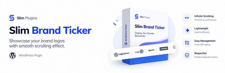 Slim Brand Ticker – Brand, Icon, Logo Slider Preview Wordpress Plugin - Rating, Reviews, Demo & Download