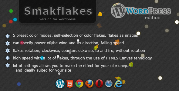 Smakflakes – Various Flakes Plugin for Wordpress Preview - Rating, Reviews, Demo & Download